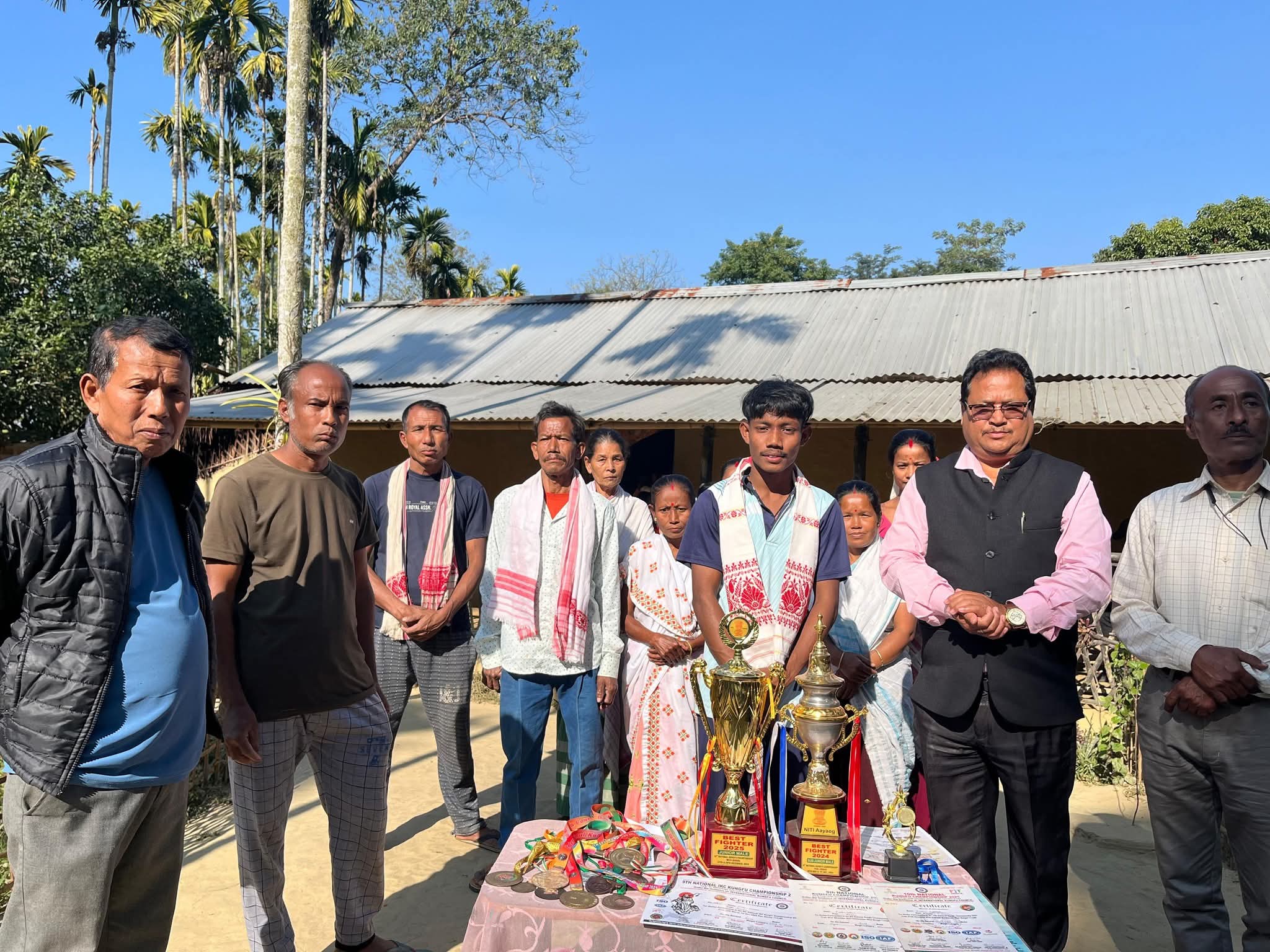 Pinku Lahan from Moran wins gold medal at the national Kung Fu championship