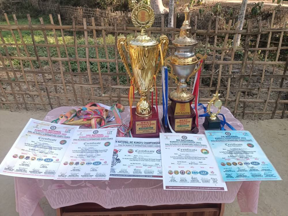 Pinku Lahan from Moran wins gold medal at the national Kung Fu championship