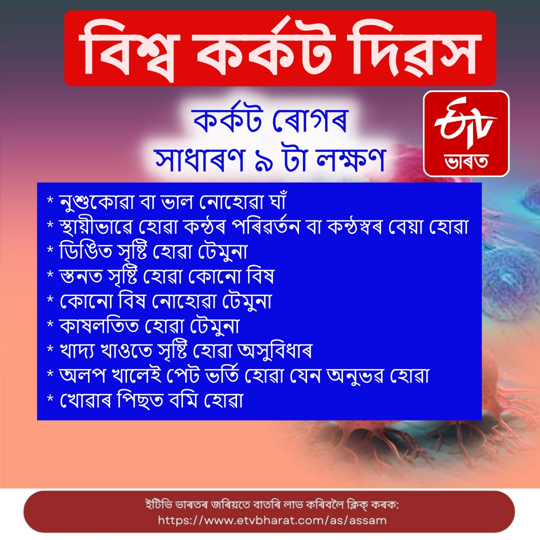 In the World Cancer Day The context of Cancer in Assam
