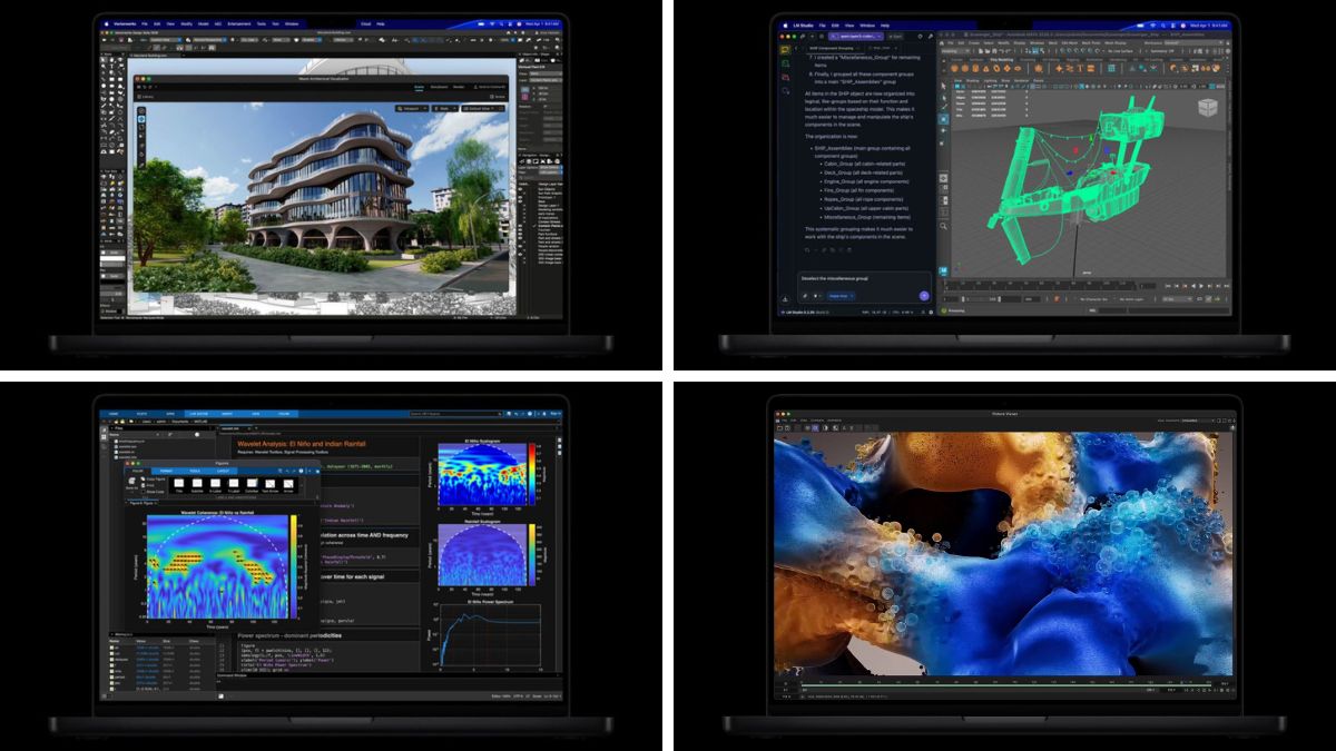 The M5 Pro and M5 Max chipsets allow users to perform graphic-oriented and resources heavy tasks easily.