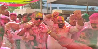 Malla Reddy Holi Celebration at his Residence