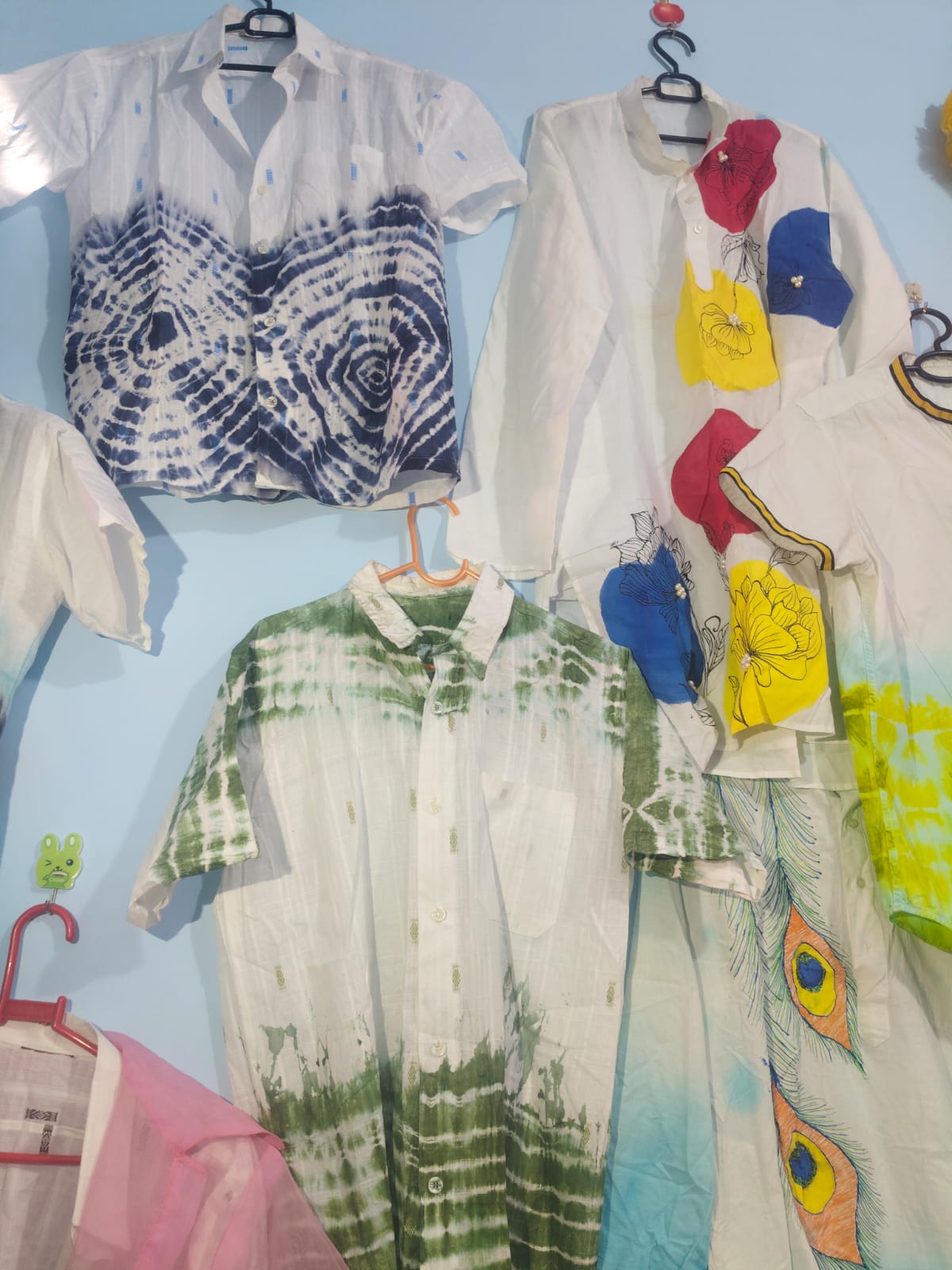 Dress made in herbal colors