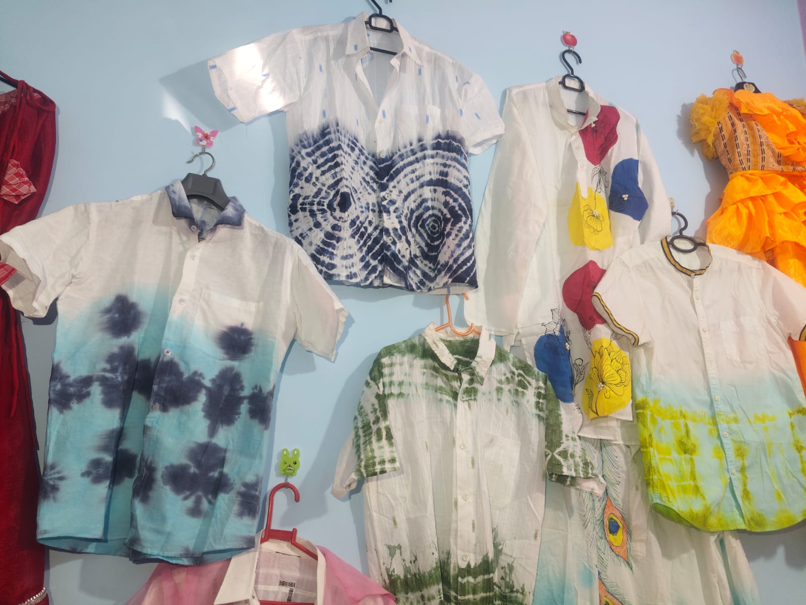 Dress made in herbal colors