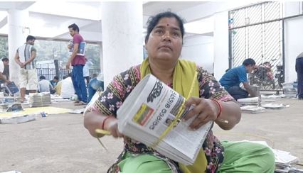 Shubha Rani has been distributing newspapers in the capital for 24 years.