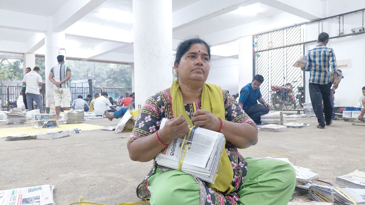 Shubha Rani has been distributing newspapers in the capital for 24 years.