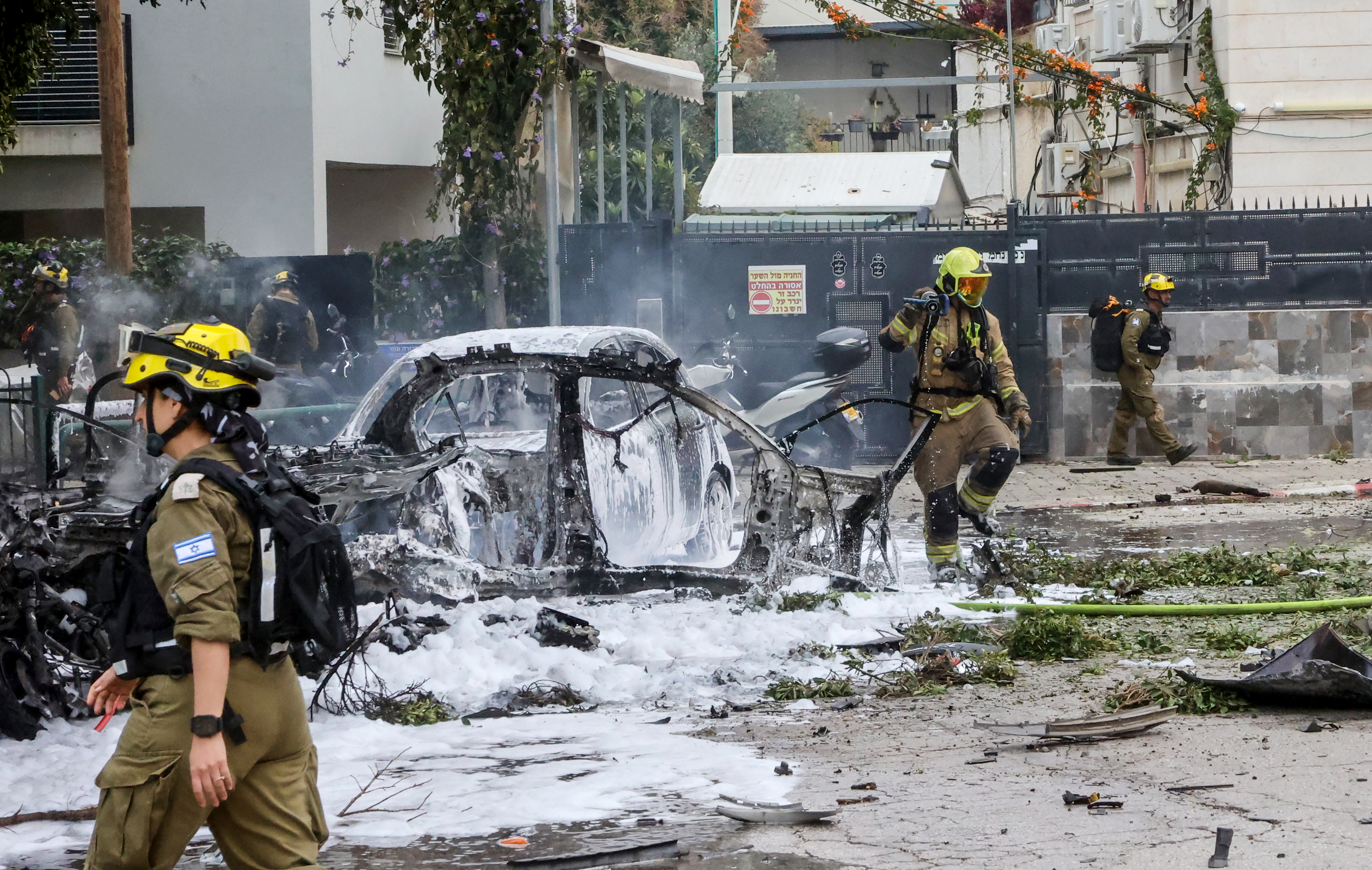 24 मार्च को तेल अवीव में ईरानी मिसाइल हमले का स्थल