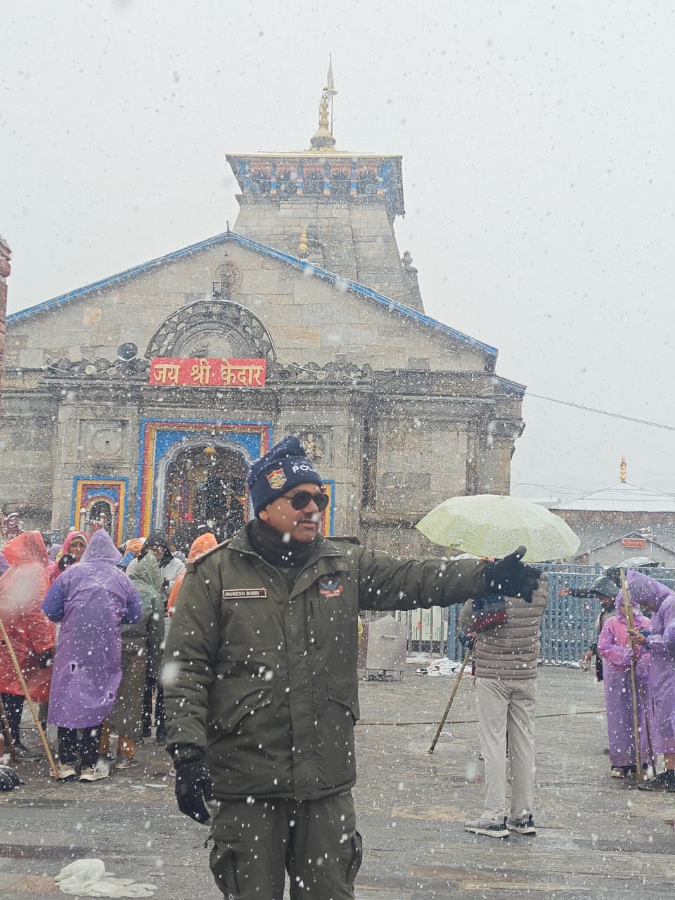 Snowfall in Kedarnath Dham