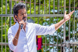 File photo of actor-politician Vijay, who is contesting in Tiruchirappalli.