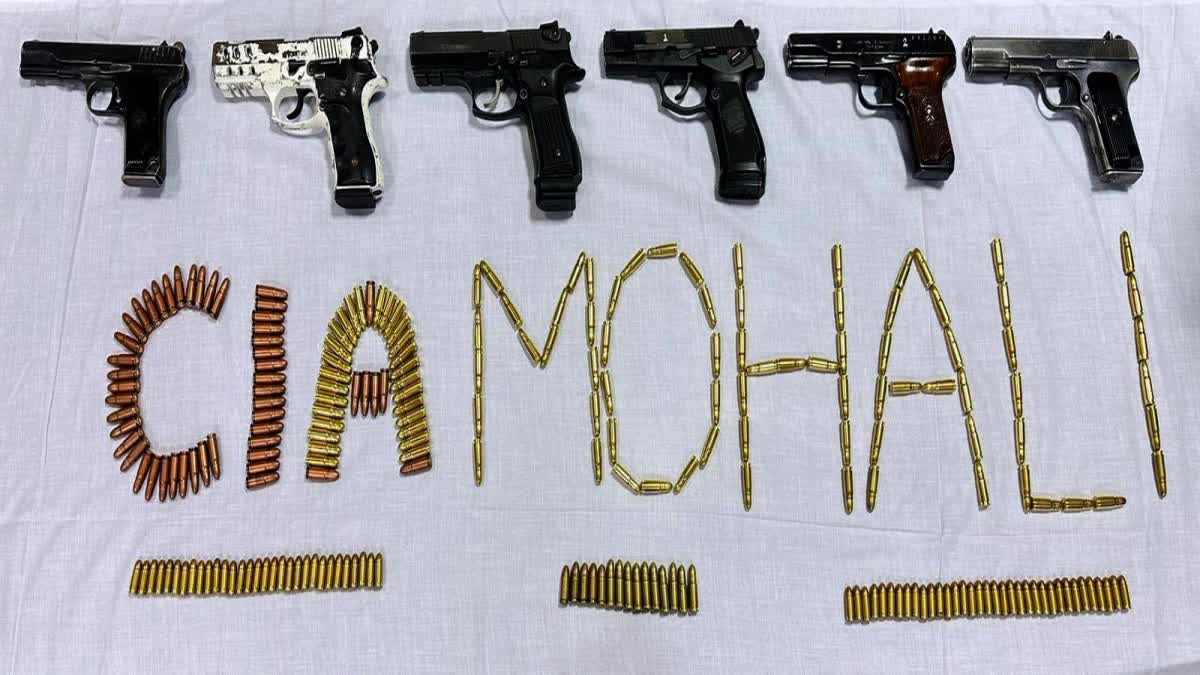 File photo of weapon recovery in Punjab.