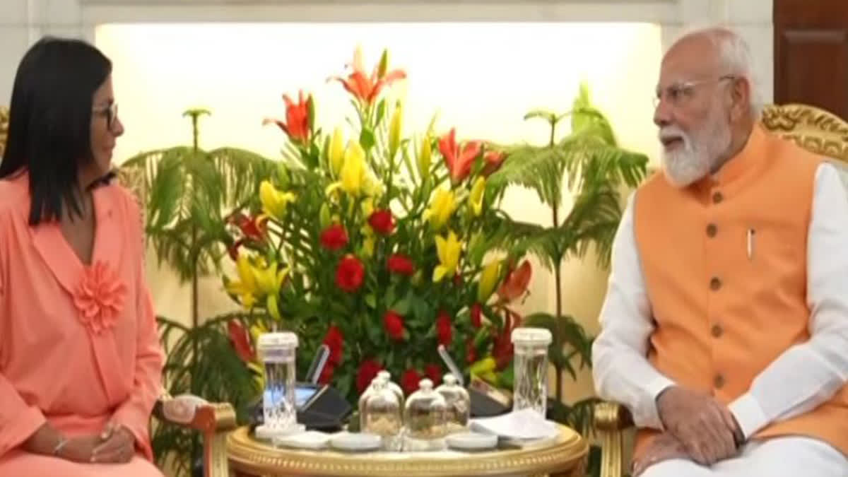 PM Modi holds talks with Venezuela's Acting President Delcy Rodriguez