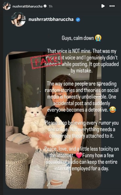 Nushrratt Bharuccha Reacts To Viral Audio Controversy