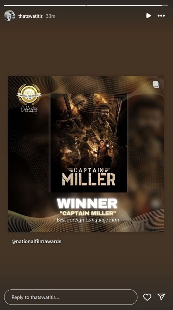 Dhanush Starrer Captain Miller Wins UK National Film Award for Best Foreign Language Film