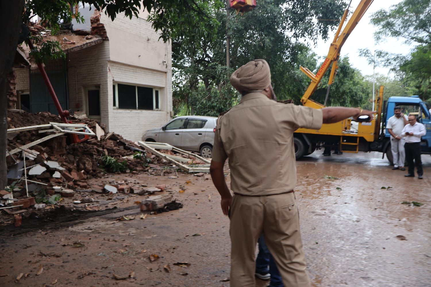 Building collapses in Chandigarh Industrial Area Phase-2