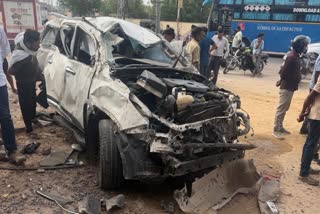 COLLISION BETWEEN CAR AND SCOOTER,  ACCIDENT IN BIKANER