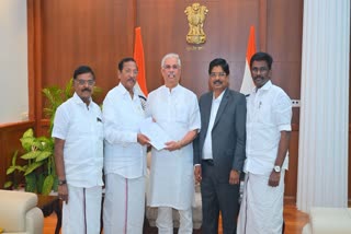 தவெக அரசுக்கு எதிராக ஆளுநரை சந்தித்து புகார் மனு அளித்த திமுக