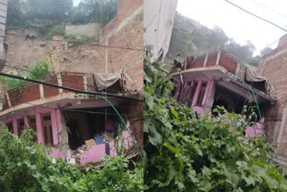 Landslide in Akhada Bazar in Kullu