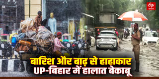 Heavy rain alert in UP and Bihar in Hindi