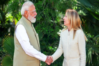 Prime Minister Narendra Modi with Italian Prime Minister Giorgia Meloni during the exchange of MoUs, in Rome on May 20, 2026.