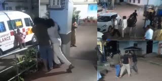 KASARAGOD GENERAL HOSPITAL  VIDEO OF YOUTH CONFLICT  CLASH IN KASARAGOD HOSPITAL  ജനറല്‍ ആശുപത്രി കാസര്‍കോട്