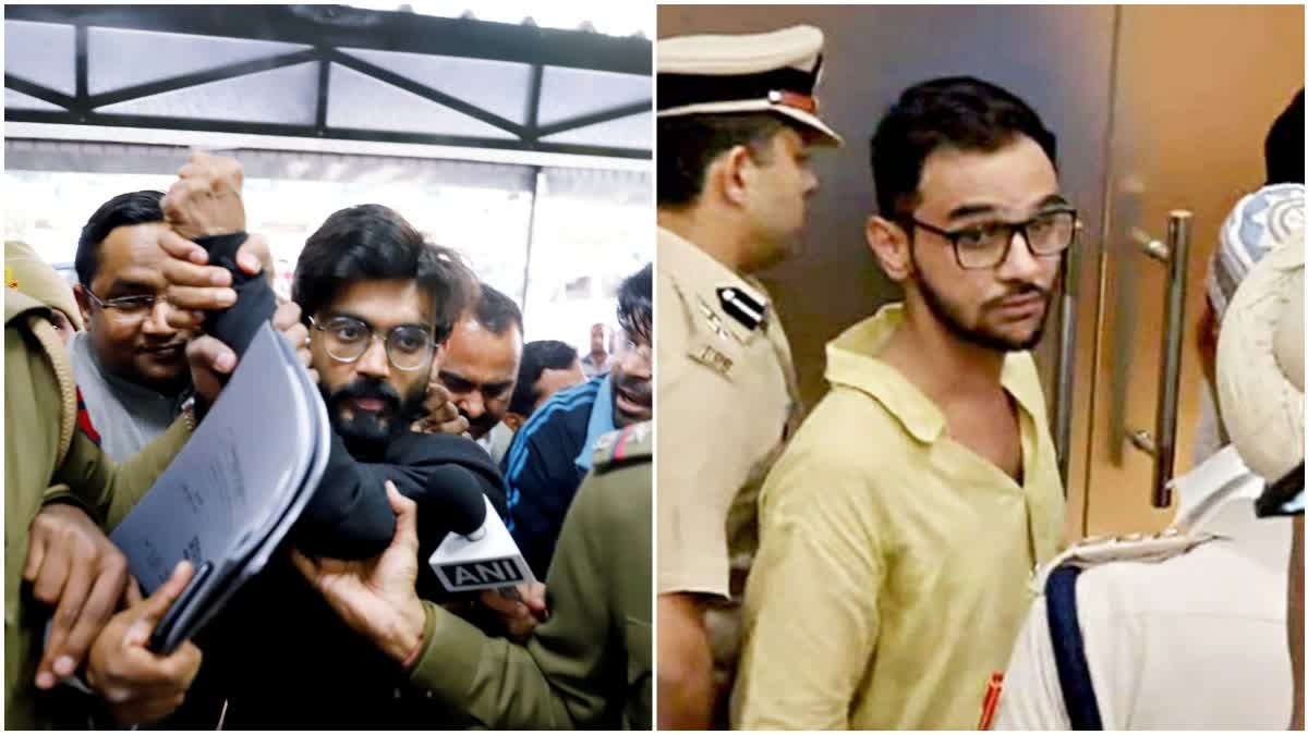 A combined photo of activists Umar Khalid (R) and Sharjeel Imam