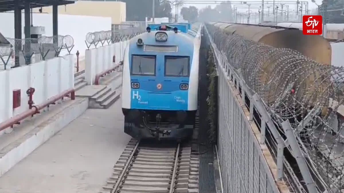 India first hydrogen train in Jind Preparations for the trial begins