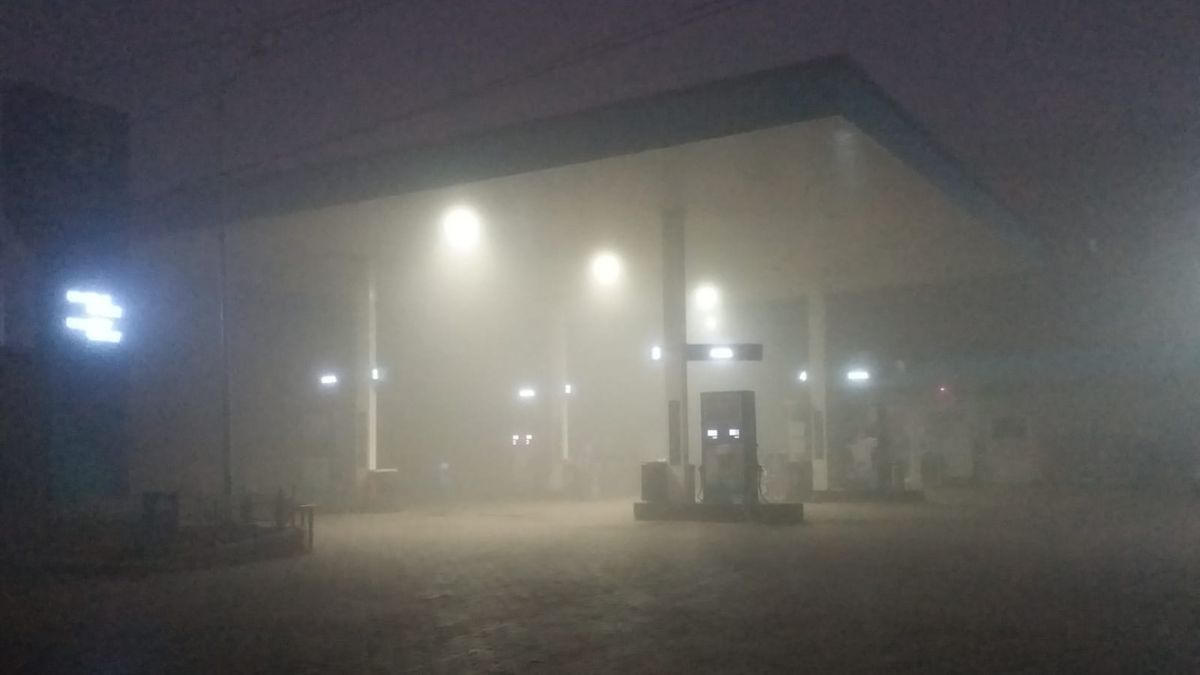 गोरखपुर में कोहरा.