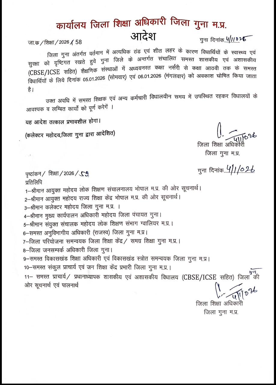 Madhya Pradesh Cold Wave Alert