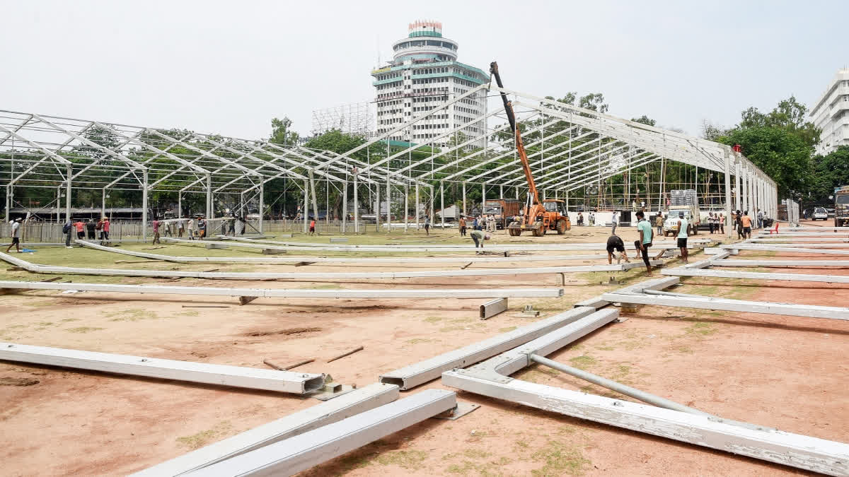 PM Modi, Amit Shah And Top NDA Brass To Attend Bihar Cabinet Expansion On May 7 Preparations are underway for the upcoming expansion ceremony of the Bihar NDA Government Cabinet at Gandhi Maidan in Patna.