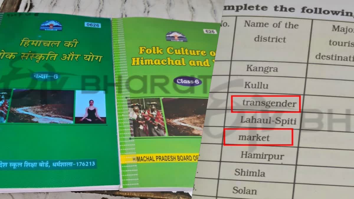 हिमाचल बोर्ड के स्कूल की किताब में त्रुटियां