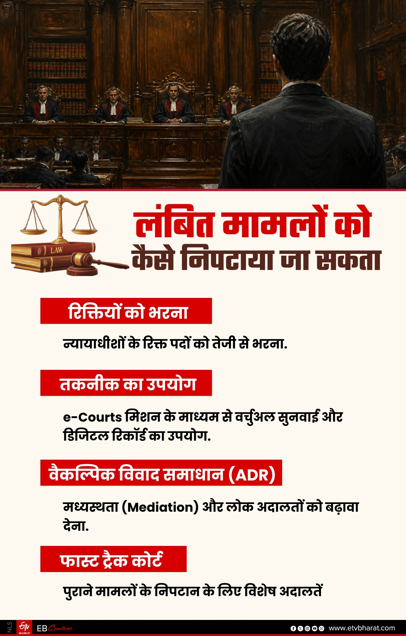 लंबित मामलों को कैसे किया जा सकता है कम.
