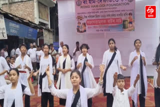 Street play performance for environmental conservation awareness in Titabor