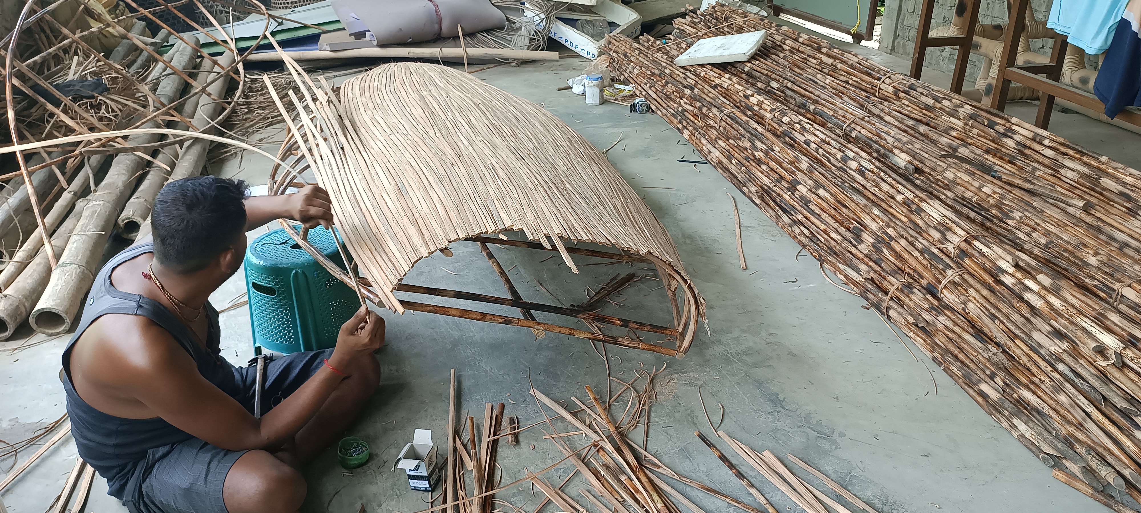 Lakhimpur bamboo cane art