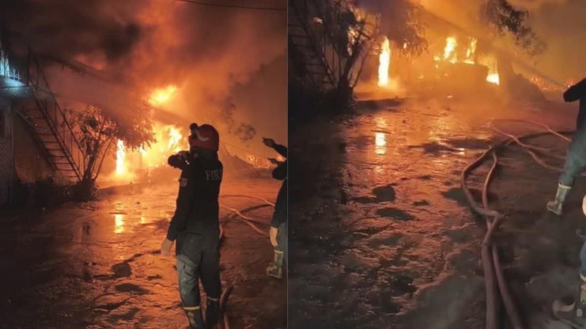 Massive Fire At Factory In Delhi