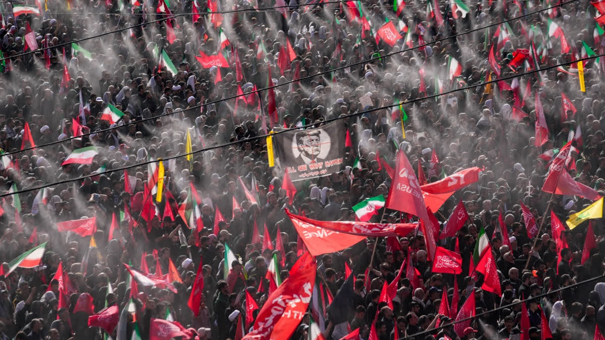 Calls For Revenge As Senior Iranian Officials Appear In Public For Supreme Leader's Funeral Iran Supreme Leader Funeral
