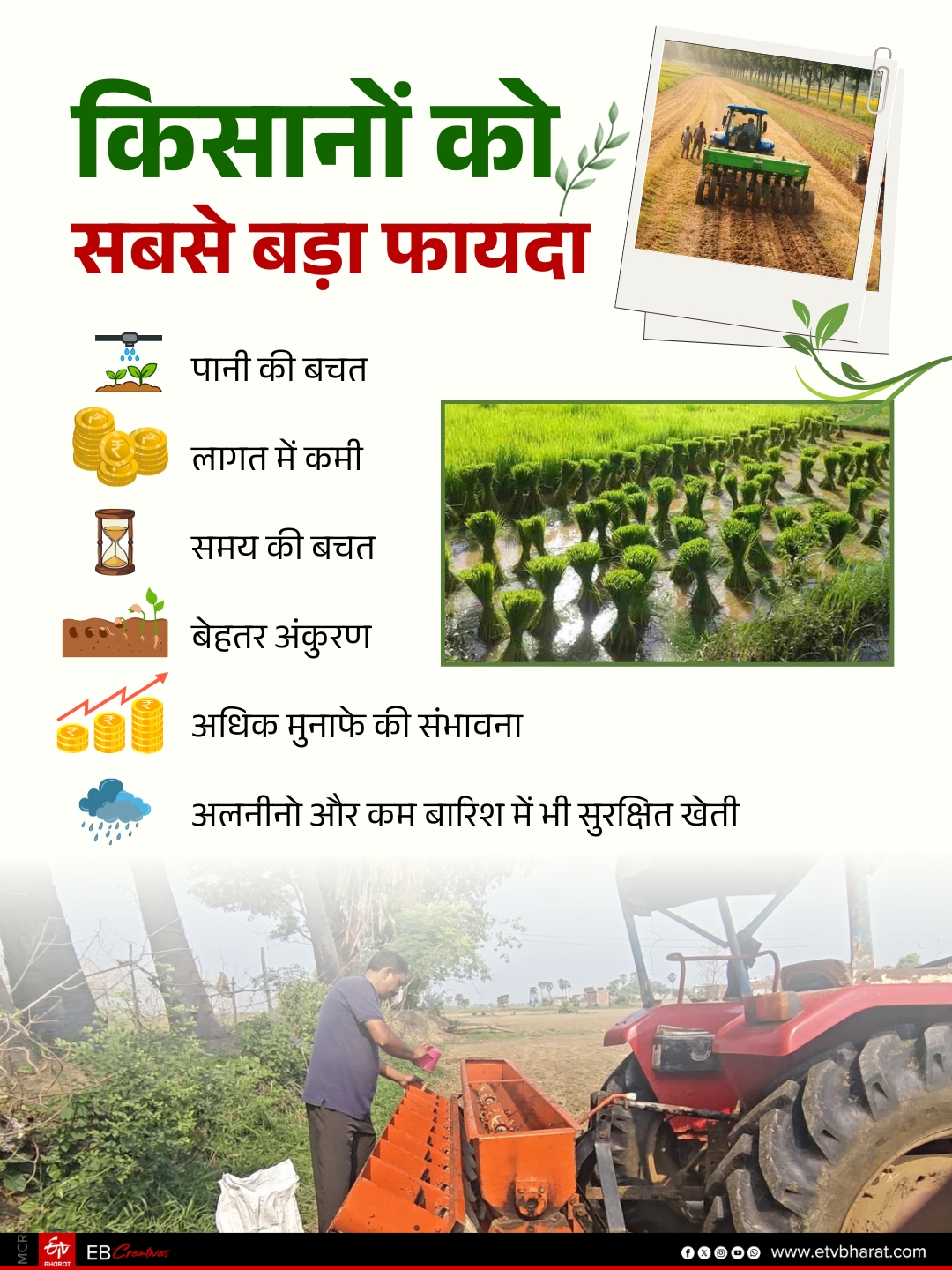 जीरो टिलेज विधि से खेती