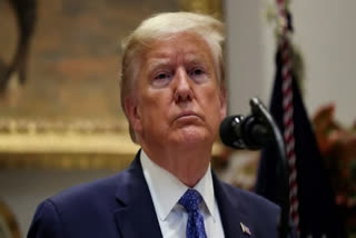 U.S. President Donald Trump, with Israeli Prime Minister Benjamin Netanyahu, at the Knesset, Israel's unicameral legislature, in Jerusalem on Oct 13, 2025.