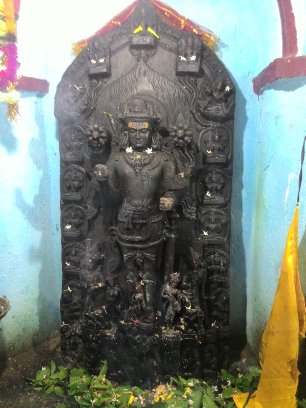 An 800-year-old Sun God's statue at Baruar in Madhubani district of Bihar.