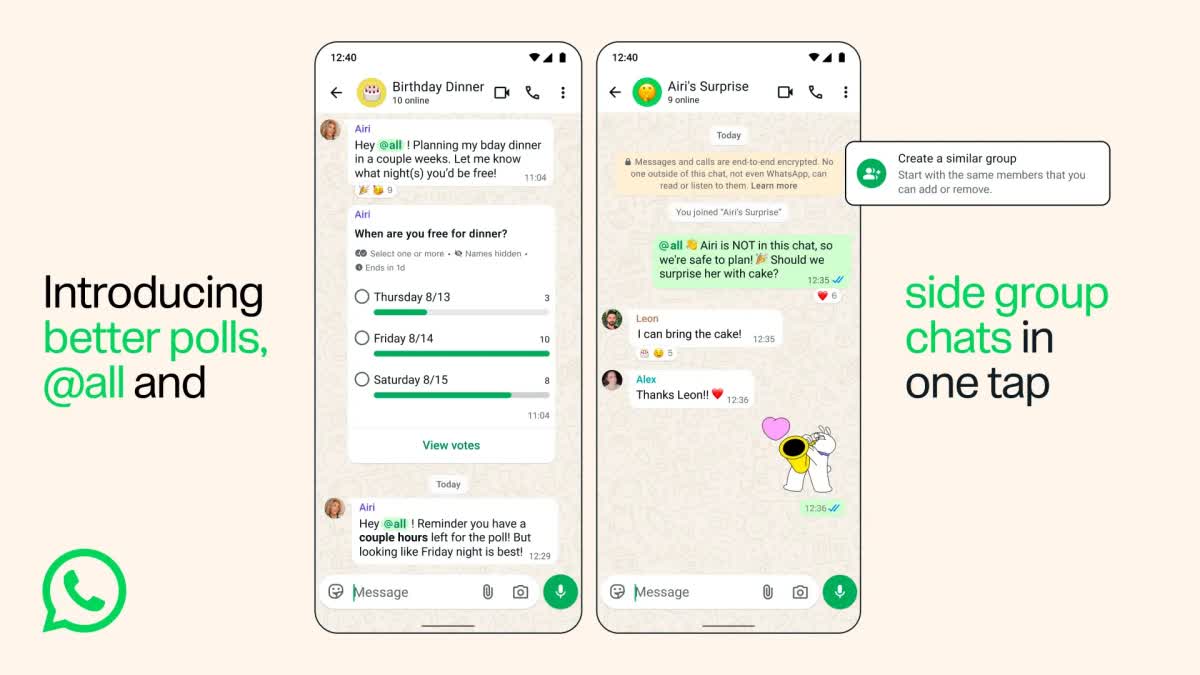 WhatsApp Upgrades Group Chats: Introduces Smarter Polls, @all Mentions and Instant Group Creation