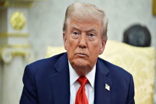 US President Donald Trump listens during a meeting with Polish President Karol Nawrocki in the Oval Office of the White House, Wednesday, Sept. 3, 2025, in Washington. (AP)