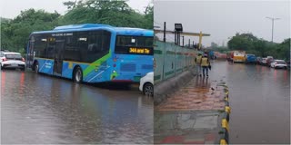 लगातार हुई बारिश से कई जगहों पर जलजमाव की स्थिति