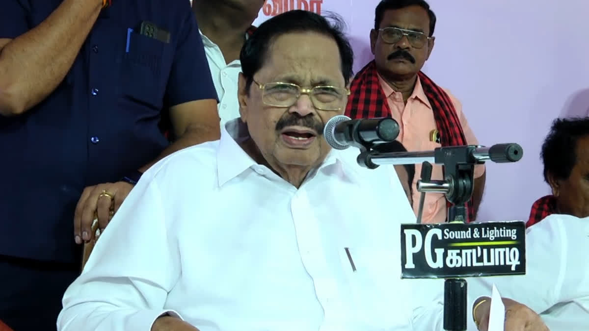 ‘காட்பாடிக்கு நான் செய்ததை வேறு யாராலும் செய்ய முடியாது’ - அமைச்சர் துரைமுருகன் சவால்