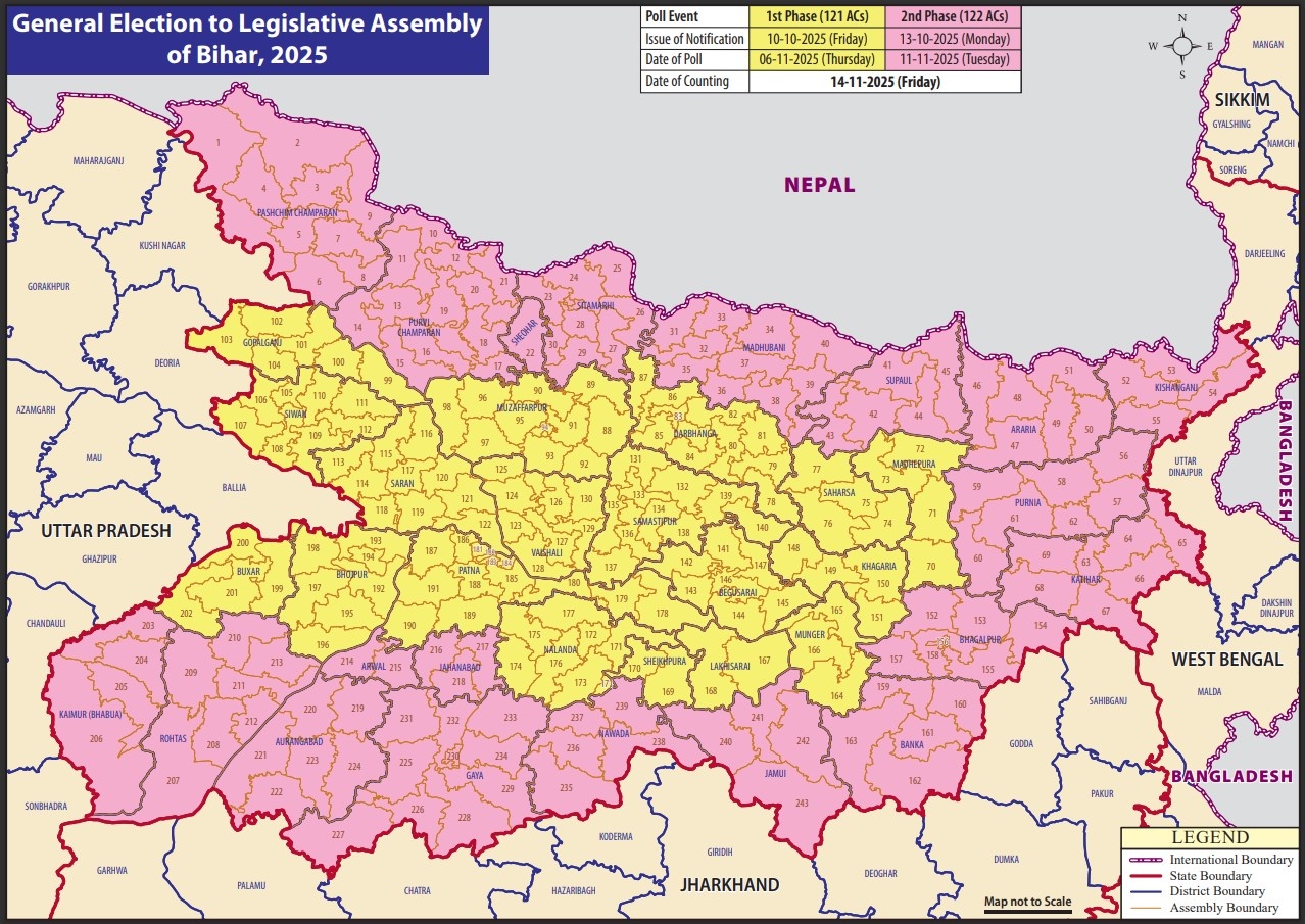 Bihar Election Phase 1 Voting Tomorrow: Silence Period, List Of Constituencies, Candidates - Details Here
