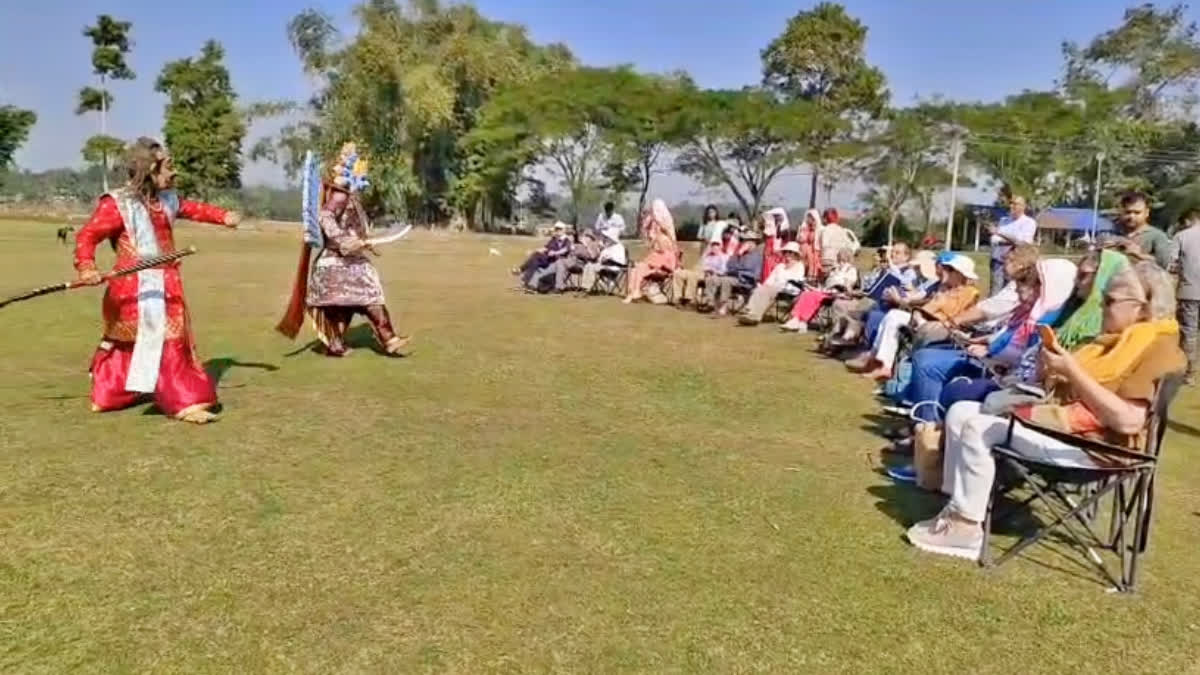 Foreign tourists enjoyed Samaguri mask acting