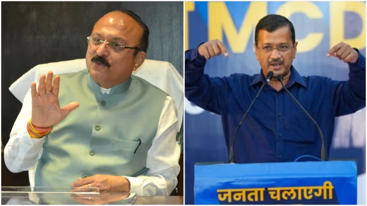 Delhi Education Minister Ashish Sood and AAP Convenor Arvind Kejriwal