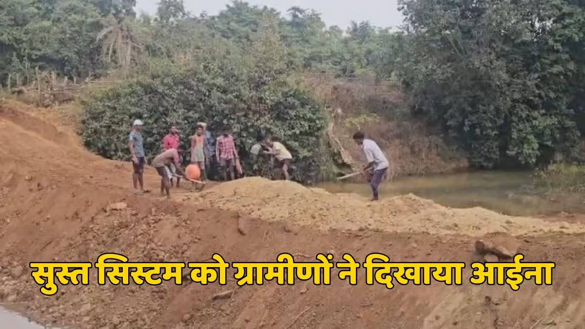 BUILT TEMPORARY BRIDGE