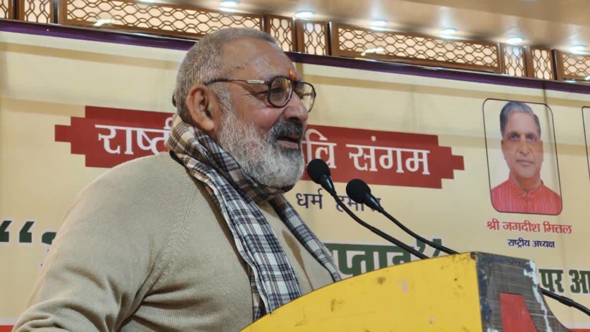 Union Textile Minister Giriraj Singh in Patna on Tuesday.