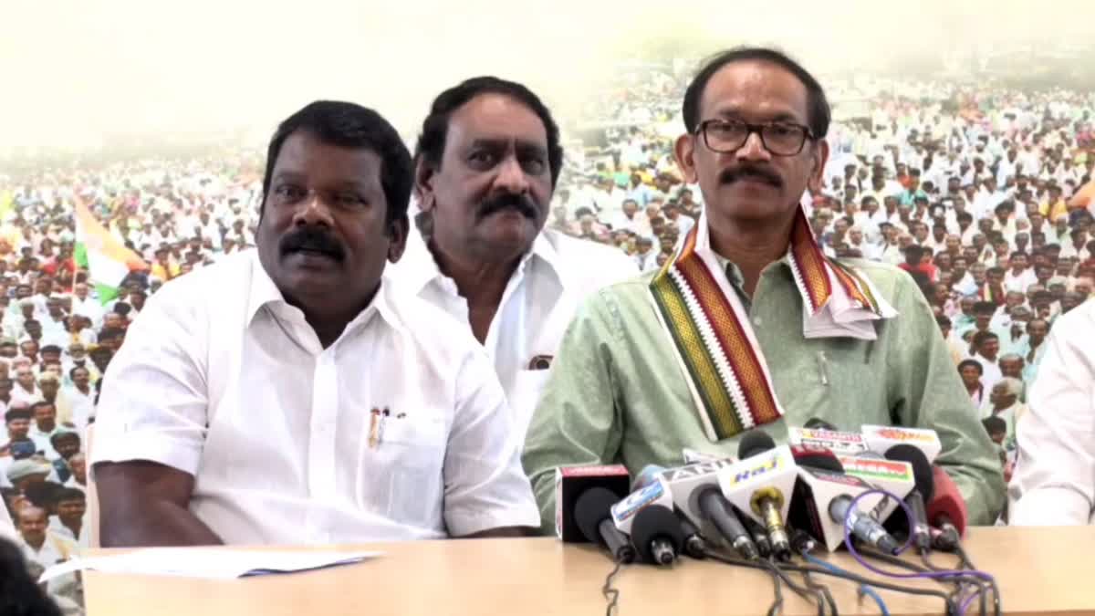 சத்தியமூர்த்தி பவனில் காங்கிரஸ் மாநில தலைவர் செல்வப் பெருந்தகை செய்தியாளர்களை சந்தித்துப் பேசினார்.