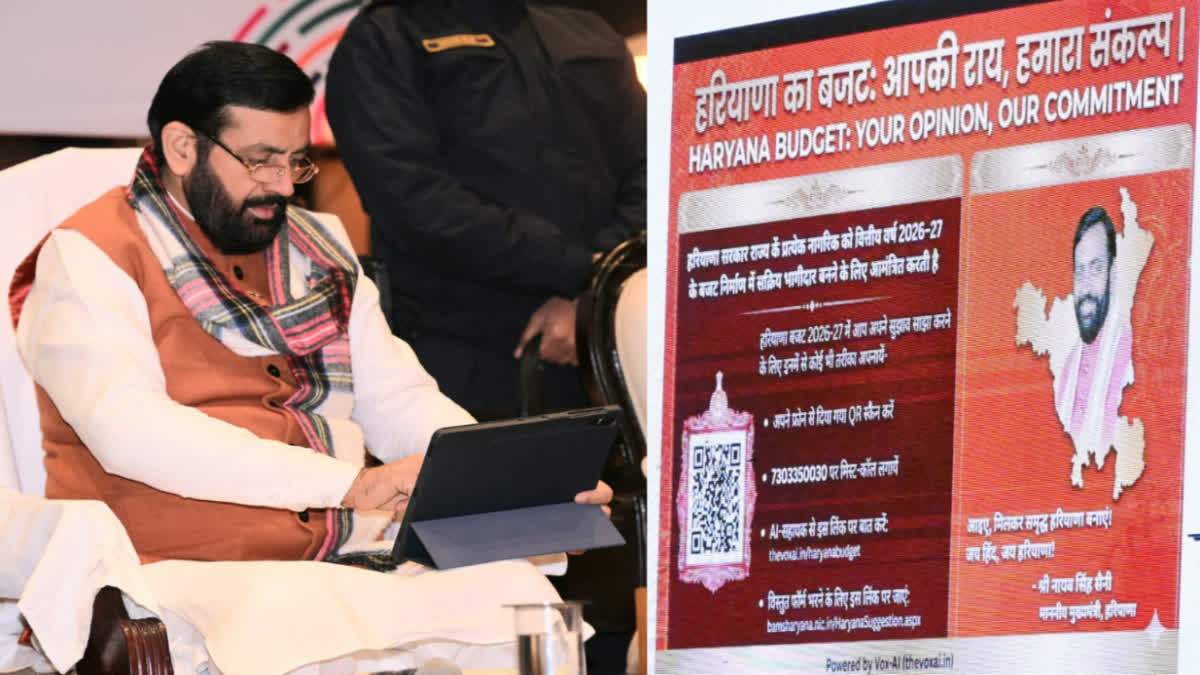 CM Nayab Saini inaugurated the Haryana Budget Public Participation Portal said Haryana will become the growth engine of developed India 2047