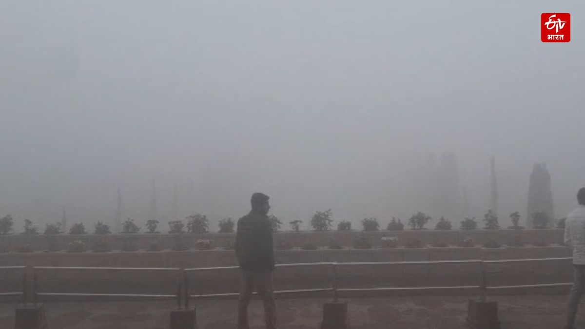 आगरा में कोहरे के बीच गायब हो गया ताजमहल.