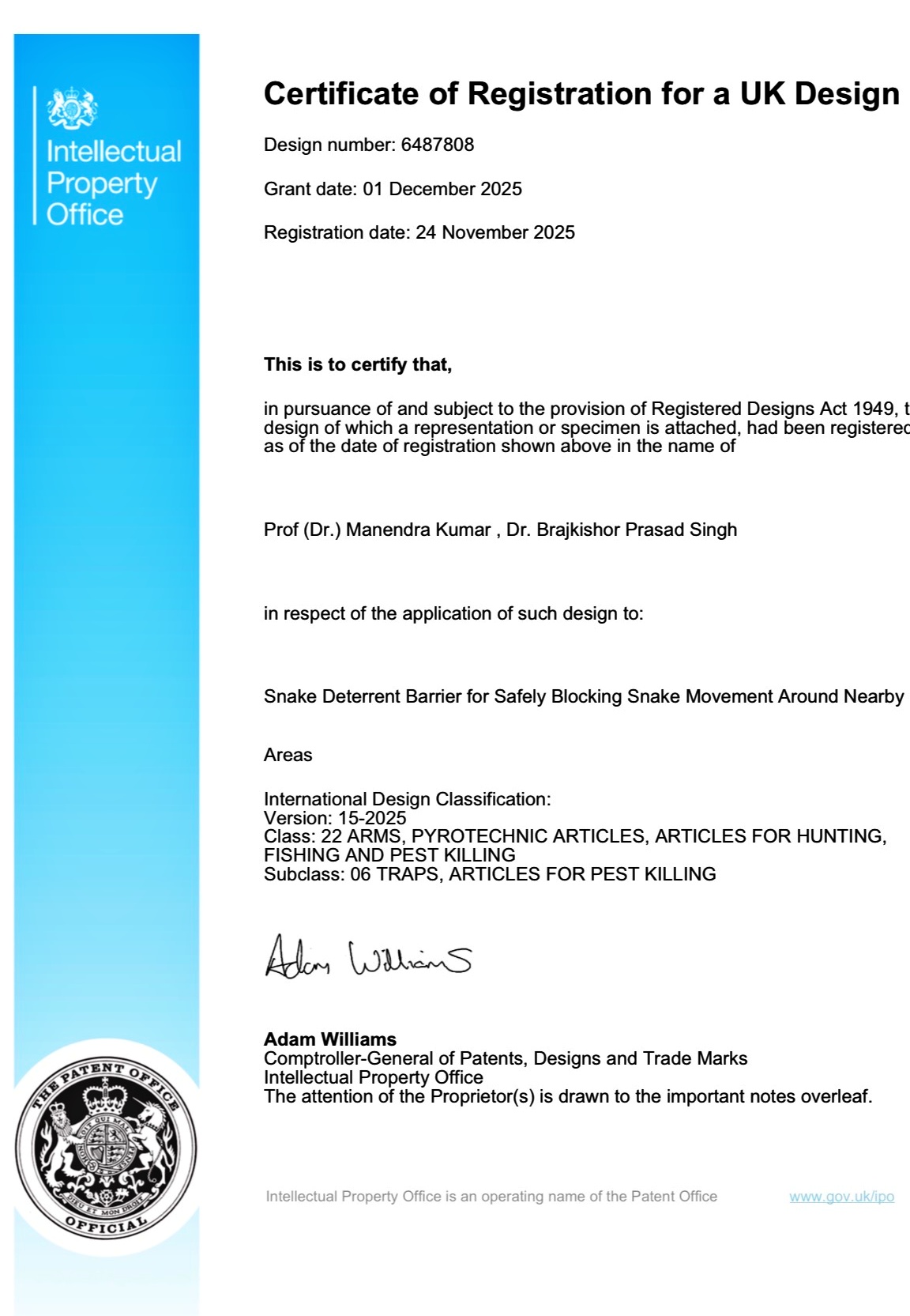 Snake detector device